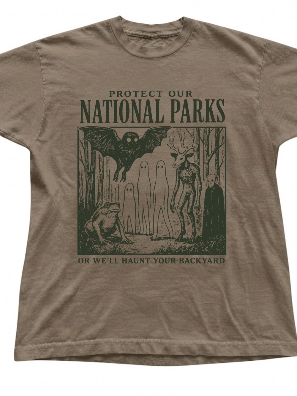 National Parks Forest Creature Graphic Gildan Cotton Tee